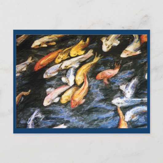 Koi Fish Postcard Postkarte (Vorderseite)
