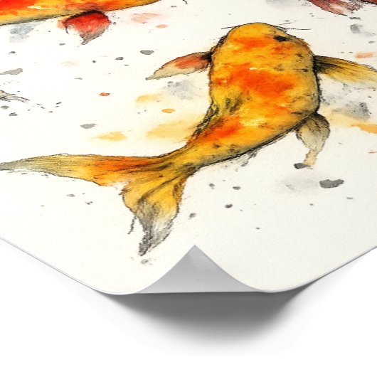 Koi Fish Poster (Ecke)