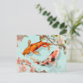 Koi Fish Postkarte (Stehend Vorderseite)