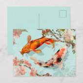 Koi Fish Postkarte (Vorne/Hinten)