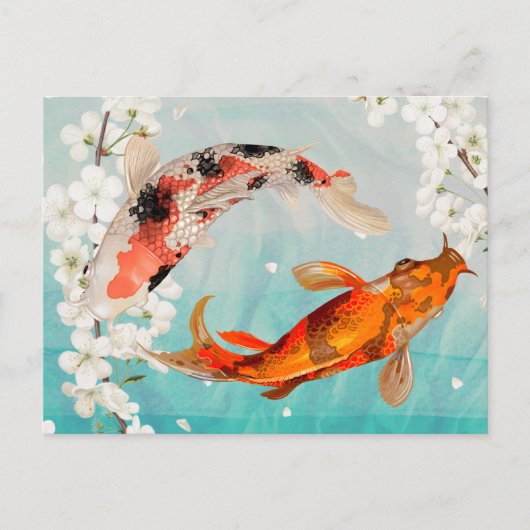 Koi Fish Postkarte (Vorderseite)