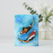 Koi Fish Postkarte (Stehend Vorderseite)