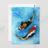 Koi Fish Postkarte (Vorne/Hinten)