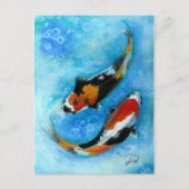 Koi Fish Postkarte (Vorderseite)