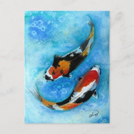Koi Fish Postkarte (Vorderseite)