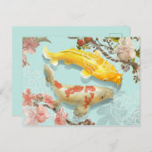 Koi Fish Postkarte (Vorne/Hinten)