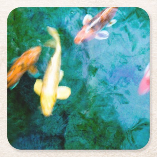 Koi Fish Rechteckiger Pappuntersetzer (Vorderseite)