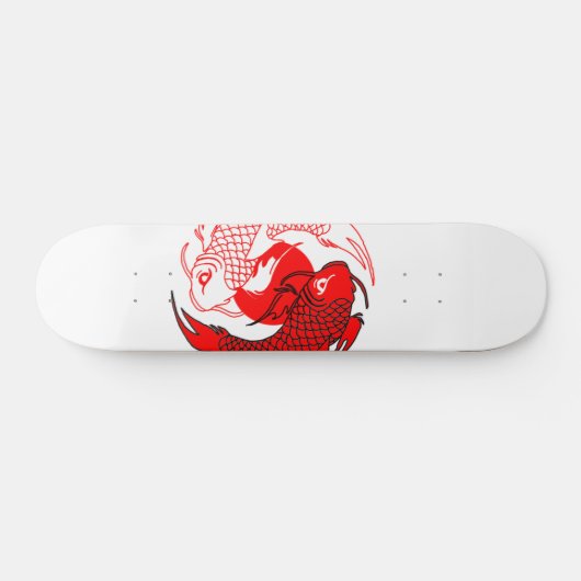 Koi Fish: Red Dot Skateboard (Horizontal)