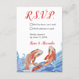 KOI FISH RSVP CARD EINLADUNG
