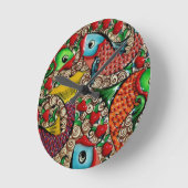 Koi Fish Runde Wanduhr (Winkel)