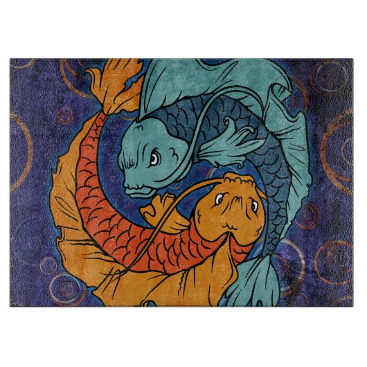 Koi Fish Schneidebrett (Vorderseite)