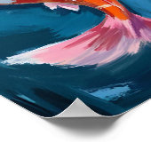 Koi Fish Schöne Wasserfarbe Poster (Ecke)