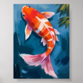 Koi Fish Schöne Wasserfarbe Poster (Vorne)