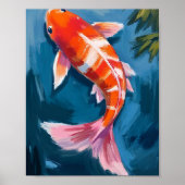 Koi Fish Schöne Wasserfarbe Poster (Vorne)