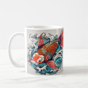 Koi Fish, schöner japanischer Karpfen, Personalisi Kaffeetasse