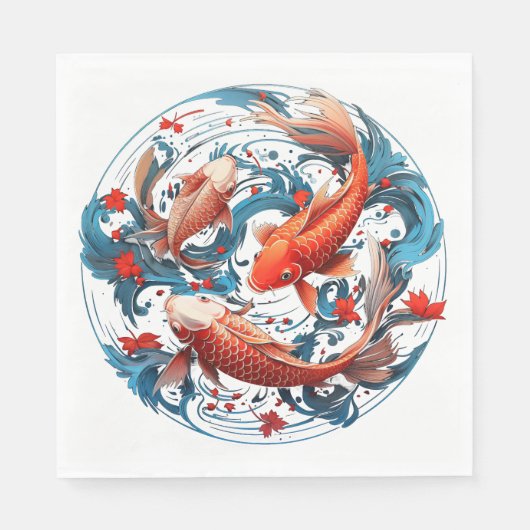 Koi Fish Serviette (Vorderseite)