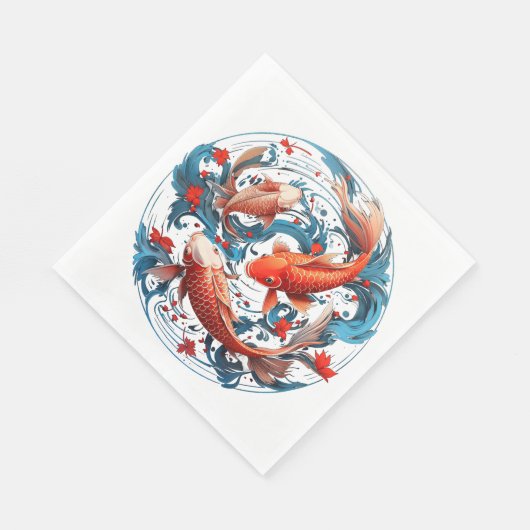 Koi Fish Serviette (Ecke)