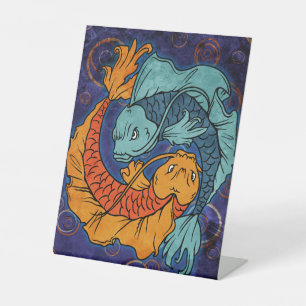 Koi Fish Sockelschild