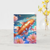 Koi Fish Study P Karte (Gelbe Blume)