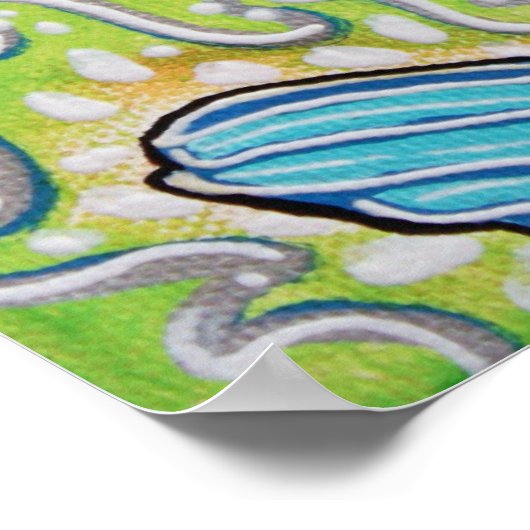 Koi Fish Sugar Skull Poster (Ecke)