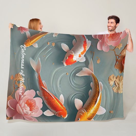 "Koi Fish Swimming Free" Fleecedecke (Beispiel)