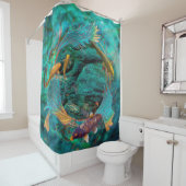 Koi Fish SWIMMING IN FRIEDEN Duschvorhang (Beispiel)