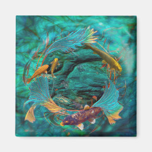 Koi Fish SWIMMING IN FRIEDEN Magnet