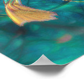 Koi Fish "SWIMMING IN FRIEDEN" Poster (Ecke)