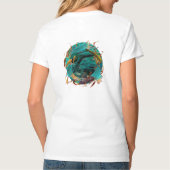 Koi Fish "SWIMMING IN FRIEDEN" T-Shirt (Rückseite)