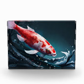 Koi Fish Taiji Japanisch Art Koi Fischteich Fotoblock (Vorderseite)