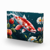 Koi Fish Taiji Japanisch Art Koi Fish Gemälde Fotoblock (Rechts)