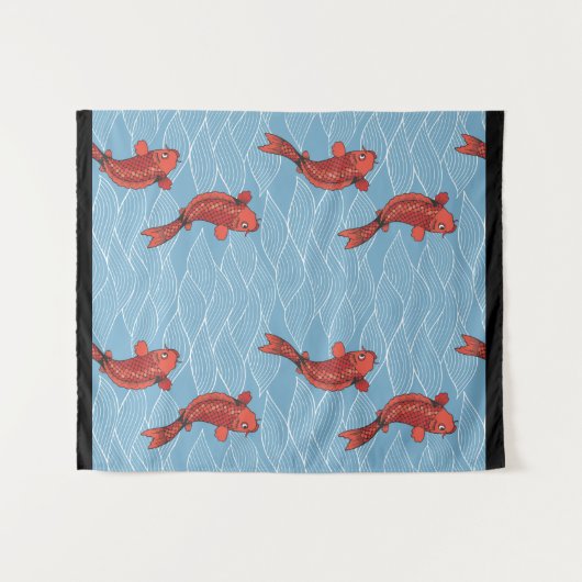 KOI FISH Tapestry Wandteppich (Vorderseite (Horizontal))