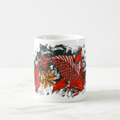 Koi fish tattoo old school style kaffeetasse (Mittel)