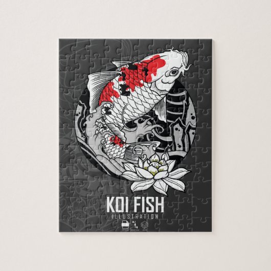 KOI FISH TATTOO PUZZLE (Vertikal)