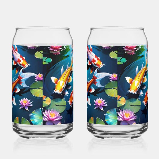 Koi Fish Trinkbehälter Set Dosenglas (Rechts)