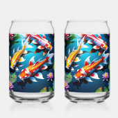 Koi Fish Trinkbehälter Set Dosenglas (Rückseite)