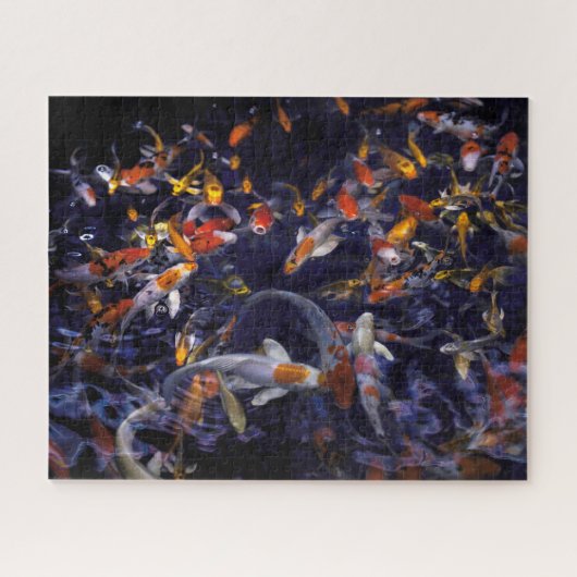 KOI FISH ÜBER FLOWING JIGSAW PUZZLE (Horizontal)