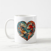 Koi Fish Valentine Kaffeetasse (Links)
