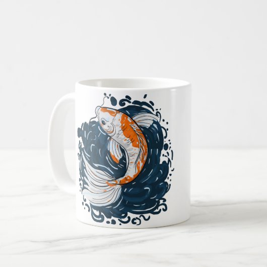 Koi Fish Water Biegemeister Kaffeetasse (Vorderseite Links)
