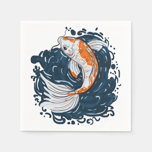 Koi Fish Water Biegemeister Serviette (Vorderseite)