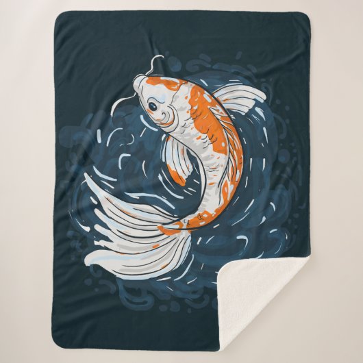 Koi Fish Water Biegemeister Sherpadecke (Vorderseite)