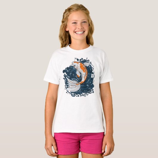 Koi Fish Water Biegemeister T-Shirt (Vorne ganz)