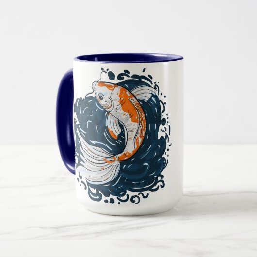 Koi Fish Water Biegemeister Tasse (Vorderseite Links)