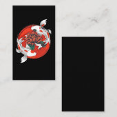 Koi Fish Water Lily Japanische Kunst Visitenkarte (Vorne/Hinten)