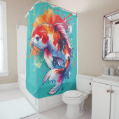 Koi Fish Watercolor Duschvorhang (Beispiel)