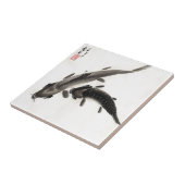 Koi Fish Watercolor Fliese (Seite)