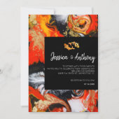 Koi Fish Wedding Einladung (Vorderseite)