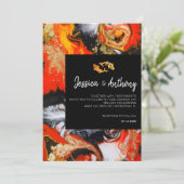 Koi Fish Wedding Einladung (Stehend Vorderseite)