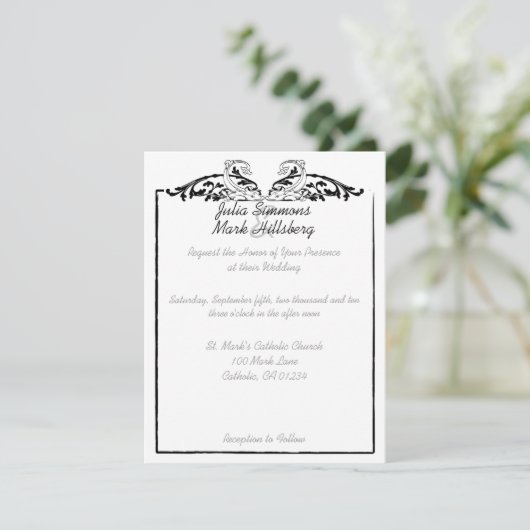 Koi Fish Wedding Einladungen (Stehend Vorderseite)