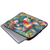 Koi Fish Whimsical Watercolor Personalized Laptopschutzhülle (Vorne Knopf)